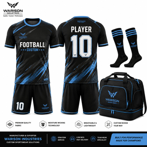 Customized Football Uniform Set Wholesale Soccer Jersey Short Socks And Bag Pack Kit Unisex Club Training Soccer Uniform Set - Product Image 4