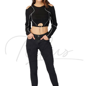 เสื้อครอปท็อปผู้หญิง ดีไซน์สวยทันสมัย ราคาถูก รับผลิตตามแบบ - Product Image 5