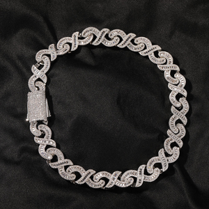 Luxury <b>Iced</b> <b>Out</b> Infinity Link Bracelet Moissanite Diamond 925 Silver Hip Hop Jewelry - Product Image 3