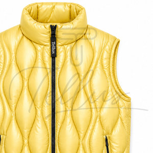 Chaleco Acolchado de Lona para Hombre, Talla Grande, Cuello Alto, Impermeable, Transpirable, Informal, Hecho en Pakistán - Product Image 4