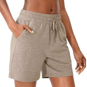 Fabricante OEM, Venta al Por Mayor, Shorts Deportivos Personalizados para Mujer, Nueva Llegada, Shorts de Felpa de Algodón y Mezclilla para Mujer, Tallas Grandes - Product Image 3