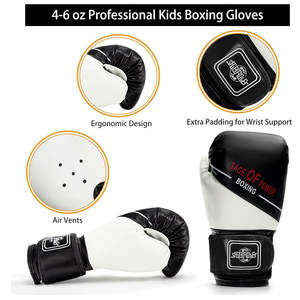 Juego de Guantes de Boxeo y Manoplas de Entrenamiento 3 en 1 para Niños con Vendas para las Manos, Equipo Completo de Boxeo para MMA, Karate, Muay Thai, Taekwondo - Product Image 3