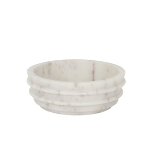 Bol rond en marbre classique de luxe, dernier modèle, fait main, de qualité supérieure, décoratif et lourd, pour la table à manger, la cuisine et la maison - Product Image 1