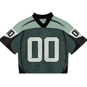 Practice Jersey American Football Adults Mesh Oversized Boxy Fit Men's V-Neck Short Sleeve Breathable Digital Print Team Name - Product Image 6