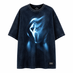 T-shirt unisexe surdimensionné en maille DZ 7449, polyester/coton, 200g, fil teint, coupe ample, imprimé numérique, vierge - Product Image 1