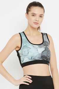 Soutien-gorge de sport respirant à maintien moyen, dos nageur, col rond, réversible, grande taille pour femme - Product Image 4
