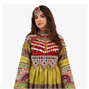 Nuevo Vestido Afgano Pakistaní para Bodas y Fiestas, con Encaje Bordado, Estilo Bohemio Vintage, Largo hasta el Suelo, Corte en A, para Mujer - Product Image 6