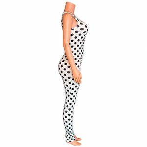 Combinaison moulante sans manches en tricot pour femme – Combinaison une pièce extensible et ajustée à longueur intégrale - Product Image 5