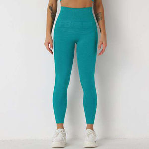 Pantalones de Yoga para Mujer, Cintura Alta, Efecto Levanta Glúteos, Elásticos, Largos hasta el Tobillo, Spandex/Poliéster, Sin Costuras, Secado Rápido - Product Image 3