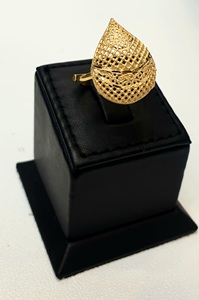 Good Selling 24K Gold Plated Stainless Steel Jewelry Fashionable Style Necklace Earrings and <b>Ring</b> - Product Image 3