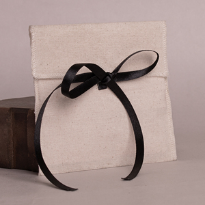 Pochette en coton personnalisée avec logo imprimé, fermeture à ruban de qualité supérieure, emballage de luxe pour bracelets et lunettes - Product Image 6