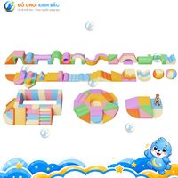 Ensemble de jeux d'intérieur amusant pour enfants avec toboggan et maisonnette d'escalade, en matériau PP, design coloré, pour écoles et maternelles