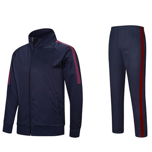 High Quality Embroidered Casual Zipper-Up Front Logo Mens Sport Tracksuit Side Stripe <b>Waterproof</b> Nylon/Cotton Loose Fit Winter - Product Image 6