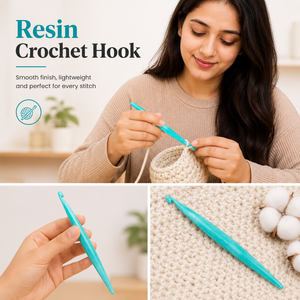 Exclusive Simple Ergonomic Resin <b>Crochet</b> <b>Hook</b> Lightweight 15cm Handmade Knitting <b>Hook</b> for Wool Yarn Smooth Finish - Product Image 4