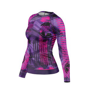 <b>Women's</b> Regular Fit Long Sleeve <b>Compression</b> Running <b>Top</b> Four-Way Stretch Raglan Sleeve Quick Dry Sublimation - Product Image 5