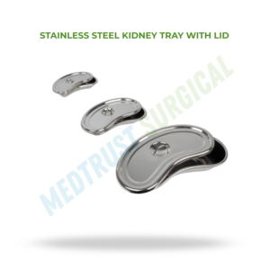 Bandeja renal de acero inoxidable con tapa, bandeja para instrumentos quirúrgicos, plato renal médico para uso en cirugía neurológica y de columna vertebral - Product Image 2