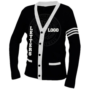 Cárdigan personalizado para hermandades y fraternidades, cárdigan de punto acrílico, suéteres para mujer con cuello en V, logotipo bordado, universidad griega - Product Image 6