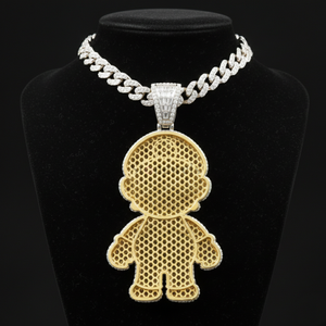 Médaille de champion d'e-sport personnalisée CAD, pendentifs et breloques de joaillerie fine, clavier de console GAMERS, monture bicolore en or 14K certifiée - Product Image 3
