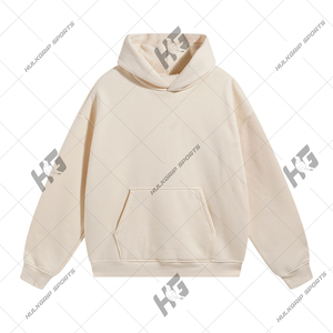 Sudaderas con capucha lisas 2026, de forro polar de 380-300 g/m², corte regular, con cremallera, hombros caídos, peso pesado, 100% algodón, unisex - Product Image 6