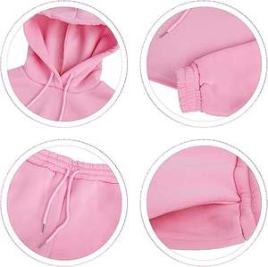 Conjunto Deportivo de 3 Piezas para Mujer Adogirl, Sudadera con Capucha de Manga Larga, Top Corto y Pantalones Deportivos - Product Image 6