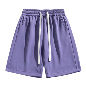 Custom Solid Casual Cotton Lightweight Elastic Waist Jogger <b>Fleece</b> <b>Shorts</b> High Street Style Wholesale Prices <b>Men</b> <b>Shorts</b> - Product Image 4