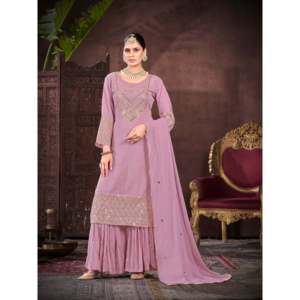 Ensemble de vêtements de soirée pour femmes de créateur avec un magnifique dupatta, haut et bas - Product Image 2