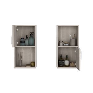 OBA 2-Piece Wall Mounted Bathroom Medicine Cabinet with <b>Open</b> and Closed <b>Storage</b> Furniture Product - Product Image 5