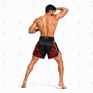 Shorts de boxe thaï classiques 195 GSM en satin, durables et légers, pour Muay Thai et Kickboxing, avec fente latérale et taille élastique, pour l'entraînement - Product Image 5