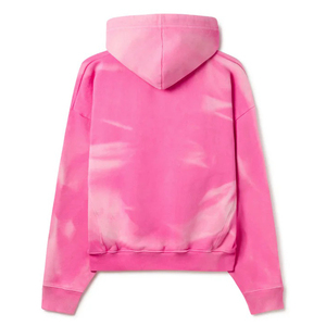 <b>Pink</b> Solid Embroidered Hooded Oversized <b>Sweatshirt</b> Unisex Casual Fleece Knitted Winter Regular Fit 100% Cotton - Product Image 1