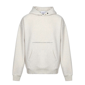 Sudadera con capucha con cremallera personalizada en 3D para hombre, sudadera de gran tamaño de algodón pesado con hombros caídos, logotipo personalizado bordado, sudaderas con capucha - Product Image 3