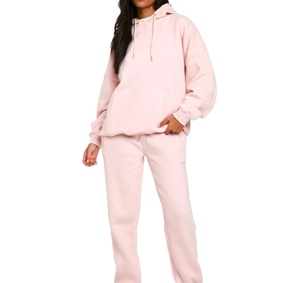 Vêtements de sport décontractés d'hiver Survêtement pour femmes Deux pièces Streetwear décontracté Vente en gros Ensemble de survêtements de fitness amples et minces 2 pièces - Product Image 1