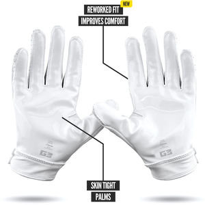 ถุงมือซิลิโคนเจล 7v7 คุณภาพสูง ถุงมือรับบอลอเมริกันฟุตบอลแบบกำหนดเองได้ ทนทาน กันลื่น สำหรับเด็กและผู้ใหญ่ พร้อมโลโก้ยาง - Product Image 1