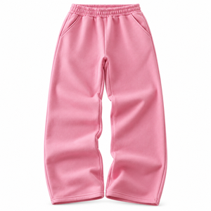 Men's Red Sweatpants Wide Leg Casual <b>Trousers</b> <b>Elastic</b> <b>Waist</b> Knitted <b>Trousers</b> Custom Heavyweight Oversized <b>Trousers</b> - Product Image 4