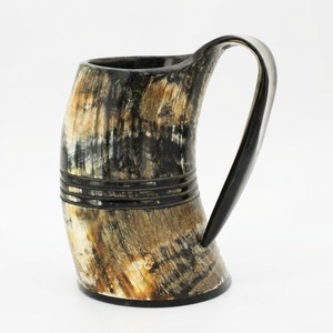 Jarra de Cuerno Vikinga de Diseño Único, Jarra de Cuerno de Buey Genuino, Jarra de Cerveza Medieval al por Mayor con Logotipo Personalizado - Product Image 4