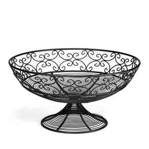 ตะกร้าใส่ผลไม้ลวดโลหะเคลือบสีดำ - Product Image 4