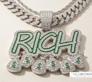 Custom Iced Vvs Moissanite <b>Name</b> <b>Chain</b> Charm Pendant Man 925 Silver Brilliant Cut Lab Grown Diamond Hip Hop Cross Letter Necklace - Product Image 5