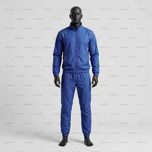 Ensemble de survêtements personnalisés légers avec vestes en nylon à fermeture éclair et coupe-vent imperméables réfléchissants en nylon - Product Image 4