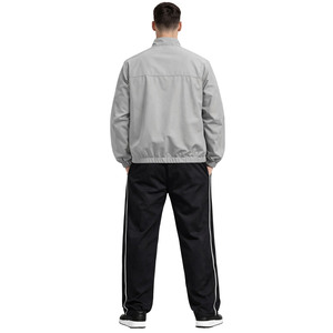 Factory Custom logo <b>Y2K</b> Graphics Pattern Men's Wind Resistant Training Suit Full Zipper Bomber jacket for men <b>Top</b> Jogger Pants - Product Image 5