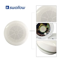 Haut-parleur de plafond à montage en surface de 6 pouces, 5W/10W, 100V, haut-parleur PA avec son clair pour systèmes audio commerciaux C31