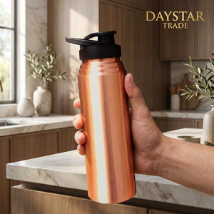 Bouteille d'eau en cuivre Daystar Trade 34 oz avec couvercle sans BPA, design classique, réutilisable, portable, pour les voyages en plein air - Product Image 2
