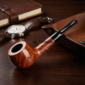 Pipa de Tabaco de Madera Ecológica Moderna Hecha a Mano, Pipa de Fumar de Madera Natural, Regalo Premium de Tradebyd - Product Image 5