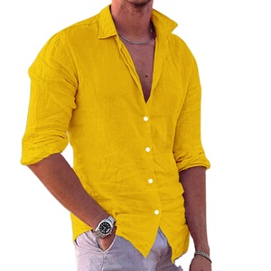 Camisas de Vestir de Verano para Hombre, Manga Larga, Poliéster/Algodón, Diseño de Puntos, Ecológicas, de Secado Rápido, Estilo Urbano, Tallas Grandes, Gran Venta - Product Image 2