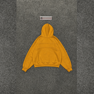 Sweat à capuche oversize jaune moutarde PREMIUM pour homme – Style streetwear moderne, coupe confortable, en molleton, couleur unie, avec poches, coupe régulière - Product Image 6