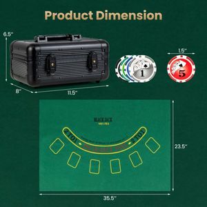 Ricreazioni familiari Texas Holdem Set di Chip da Poker per giochi di carte - Product Image 5