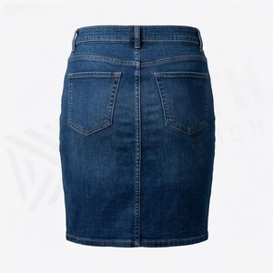 <span class=keywords><strong>Falda</strong></span> lápiz <span class=keywords><strong>vaquera</strong></span> de cintura alta para mujer, estilo casual, color liso, hasta la rodilla, <span class=keywords><strong>con</strong></span> bolsillo - Product Image 6