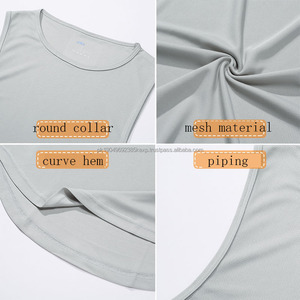 เสื้อกีฬาผู้ชาย ระบายอากาศ แห้งเร็ว เสื้อแขนกุด สำหรับออกกำลังกาย วิ่ง เทรนนิ่ง ผลิตจากโพลีเอสเตอร์ เสื้อกล้ามกีฬา - Product Image 3