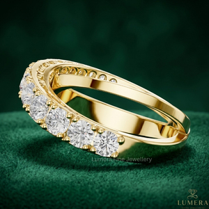 Luxury Criss Cross Lab Grown Diamond <b>Ring</b> for Women | 18K Gold Plated Cut Diamond <b>Open</b> Wrap <b>Ring</b> | IGI Certified Elegant Fashion - Product Image 3