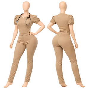 Uniformes Médicos de Enfermería, Conjuntos de Pantalones Deportivos Ajustados y Elásticos para Hospital, Salón de Belleza, Spa, Personal Femenino - Product Image 4