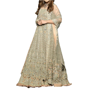 Nuevo Vestido de Novia de Lujo con Encaje Bordado, Brillante y Voluminoso |   Vestidos de novia pakistaníes Salwar Kameez - Product Image 3