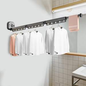 Tendedero Plegable de Pared de 127.5cm, Organizador de Ropa de Metal Resistente para Uso en Interiores y Exteriores, Tendedero Ahorrador de Espacio - Product Image 1